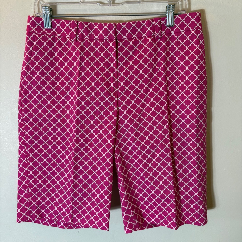 Brooks Brothers‎ Pink White Cotton Bermuda Shorts Size 6